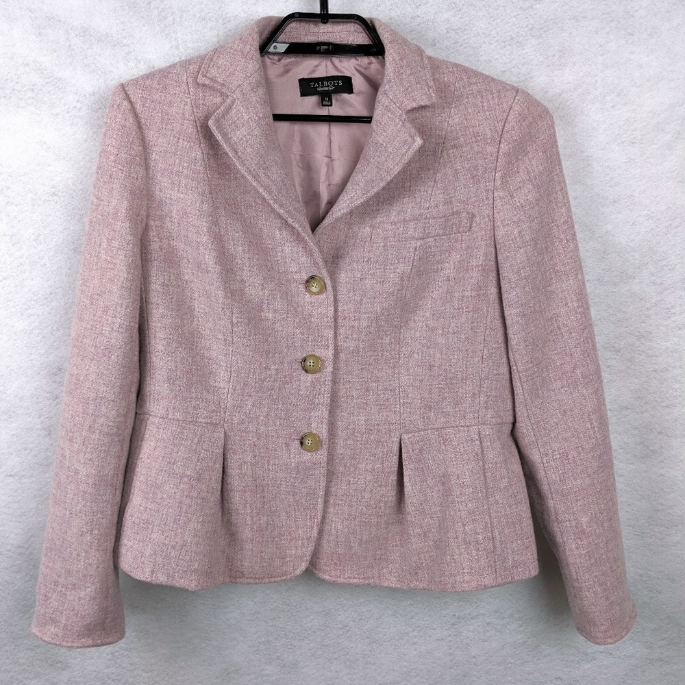 Talbots Pink Tweed Blazer
